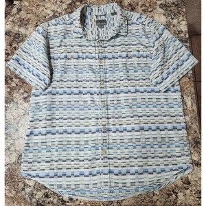 Royal Robbins Men's Short Sleeve Cotton Button Up XL